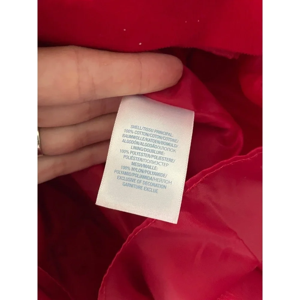 Ralph Lauren Girls 6 Month Red Corduroy Collared‎ Dress Holiday Christmas